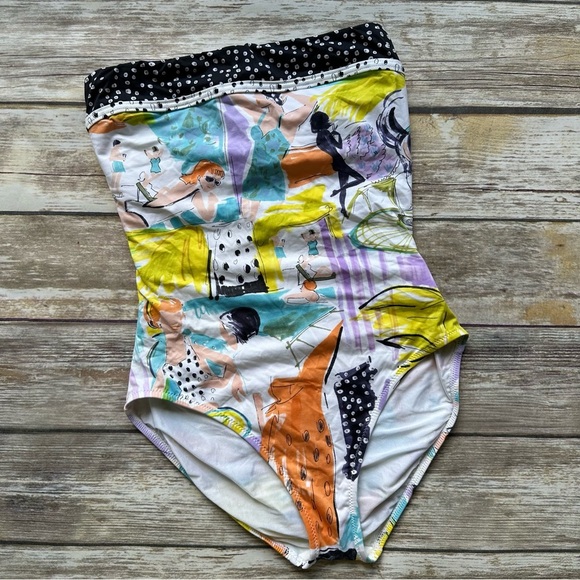Vintage Gottex One Piece Swimsuit Swimwear Sz 6 S-M - Picture 1 of 10
